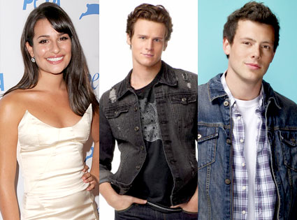 Lea Michele, Jonthan Groff, Cory Monteith Lea Michele, Jonthan Groff, Cory Monteith